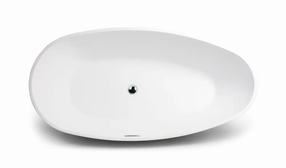 Blue Label Ove ei-vormig bad vrijstaand acryl 180x90x58cm mat wit Gratis Retour