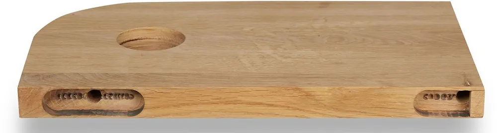 Direct Verzonden Blue Label Hylde fontein plank eik naturel 35cm x 23cm x 3 cm incl metalen rvs handdoekrek zwart SO350T1B