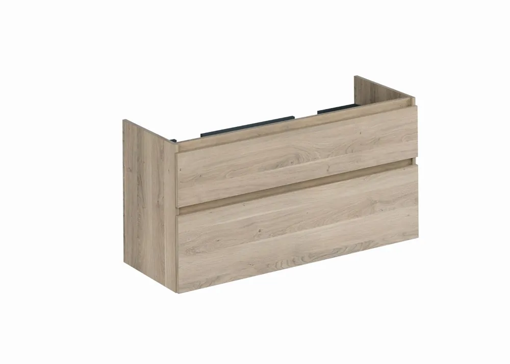 Blue Label Mette onderkast 2x lade, greeploos, 2x greeplijst in kleur meubel, 2x uitsparing 120cm urban oak 60x120x9 (hxbxd) Bestseller