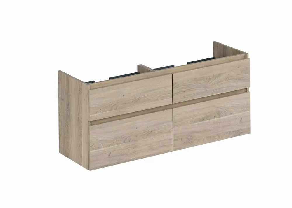 Nu Kopen Blue Label Mette onderkast 4x lade, greeploos, 4x greeplijst in kleur meubel, 2x uitsparing 140cm urban oak 60x140x9 (hxbxd)