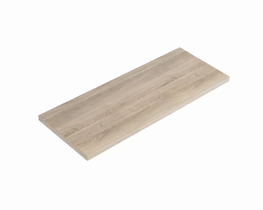 Rechtstreeks Van De Fabrikant Blue Label Mette Topblad in HPL, zonder gaten 100cm Urban Oak 3,8x100x46 (hxbxd)