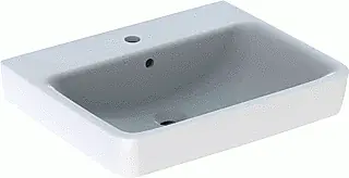 Alleen Vandaag Geberit Renova Plan wastafel 60x48cm met kraangat met overloop wit 501.636.00.1