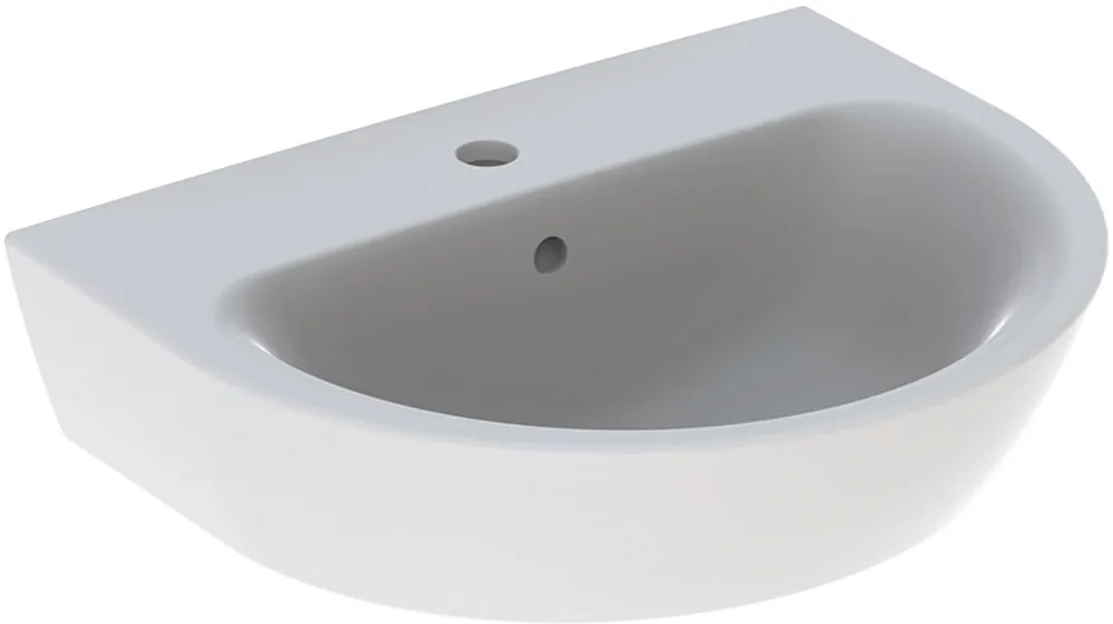 Geberit Renova wastafel m. kraangat m. overloop 55x45x18.8cm wit 500369011 Weekendaanbieding