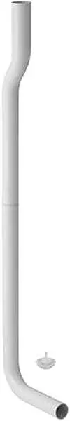 Seizoensaanbieding Geberit set 2-delige spoelbocht 90° 50 / 44 sprong 6 cm, met doorstroombegrenzer en buisband wit 118.100.11.1