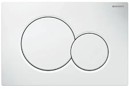 Geberit Sigma 01 bedieningspaneel DF frontbediend 24.6x16.4cm t.b.v. inbouwreservoir 8 en 12cm wit 115770115 Gereduceerde Prijs