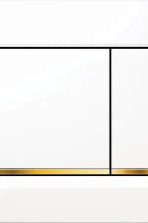Beperkt Aanbod Geberit Sigma 20 bedieningspaneel DF frontbediend 24.6x16.4cm t.b.v. inbouwreservoir 8 en 12cm wit/goud effect/wit 115883KK1