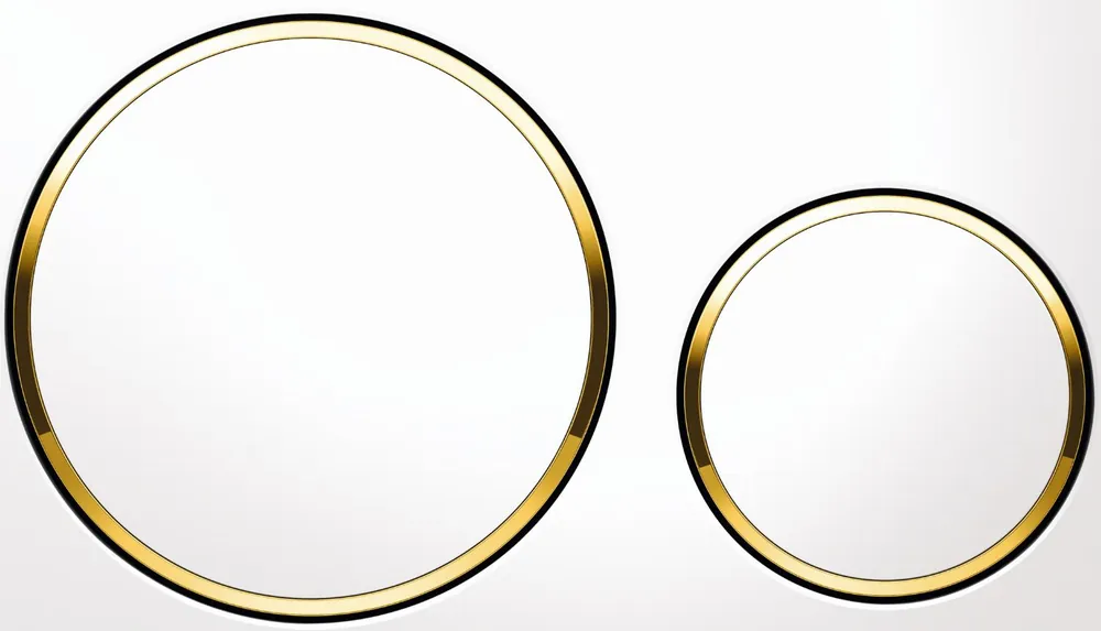 Geberit Sigma 20 bedieningspaneel DF frontbediend 24.6x16.4cm t.b.v. inbouwreservoir 8 en 12cm wit/goud/wit 115882KK1 Op = Op