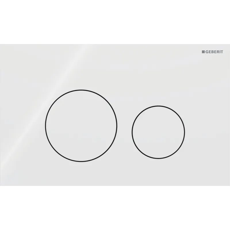 Op = Op Geberit Sigma 40 bedieningspaneel DF round wit 115628SI1
