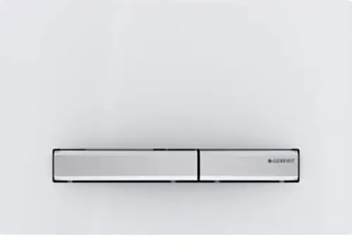 Geberit Sigma 50 bedieningspaneel DF frontbediend 24.6x16.4cm wit/chroom 115788112 Koopje
