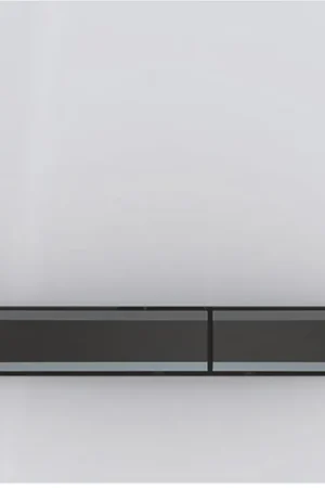 Beperkte Voorraad Geberit Sigma 50 bedieningspaneel DF frontbediend 24.6x16.4cm zwart chroom/wit 115671112