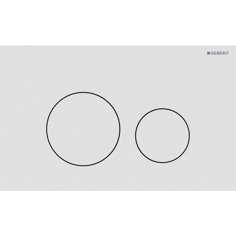 Geberit Sigma40 bedieningspaneel DF frontbediend round mat wit 115628JT1 Nieuw