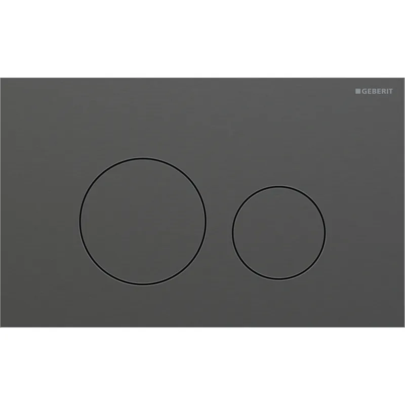 Geberit Sigma40 bedieningspaneel DF frontbediend round zwart chroom 115628QD1 Alleen Vandaag