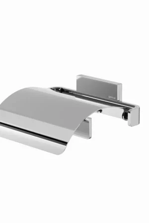 Geesa Craft toiletrolhouder met klep RVS gepolijst 911508-02 Aanbieding
