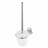 Geesa Hotel closetborstelgarnituur, wandmontage, verchroomd, rond staf, met inzet, hxbxd 374x113x148mm, chroom Hete Deal