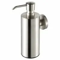 Geesa Nemox Stainless steel enkele ronde zeepdispenser, 200ml, kunststof flacon, rvs houder, hxbxd 172x61x118mm, mat chroom Veilige Betaling