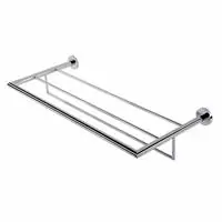 Geesa Nemox Stainless Steel handdoekhouder rvs ronde rozet 102x260x624mm chroom 916552-02 Uitverkoop