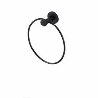 Flitsaanbieding Geesa Nemox Black handdoekhouder, ring rond, rvs, 1 stang, ronde rozet, hxdxl 201x61x183mm, kleur zwart