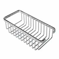 Geesa rechthoekige fles- en sponshouder, messing, bevestigingsmateriaal, hxbxd 87x265x123mm, kleur chroom Seizoensaanbieding