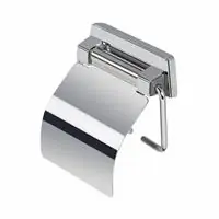 Geesa Standard closetrolhouder met veer met klep chroom 915144 Koopje