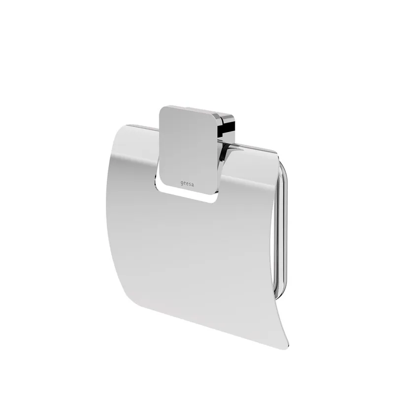 Geesa Topaz toiletrolhouder met klep chroom 917908-02-A Gecertificeerd