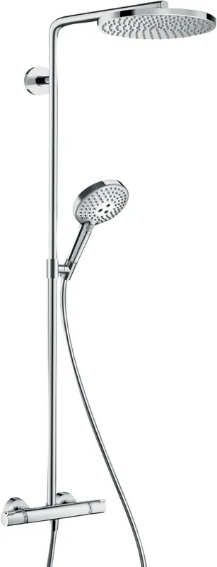 Hansgrohe Raindance Select S 240 PowderRain 1jet showerpipe m. Ecostat Comfort douchethermostaat, HOH=15cm, Raind. Select S 120 3jet handd. en hoofdd. 1jet chroom 27633000 Direct Verzonden