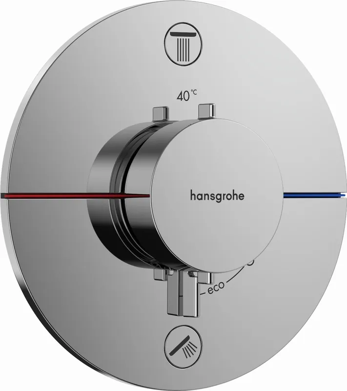 Hansgrohe ShowerSelect Comfort S afbouwdeel v. inbouw douchekraan thermostatisch m. 2 functies chroom 15554000 Tijdelijk Beschikbaar