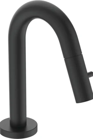 Betrouwbaar Ideal Standard IdealStream fonteinkraan met hoge uitloop 125mm zwart F2842XG