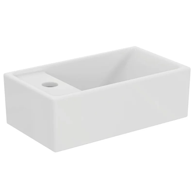 Ideal Standard Tempo fontein m. kraangat links z. overloop 37x21cm wit E211301 Beste Prijs