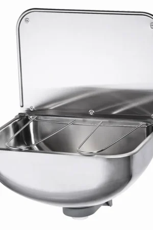 Uitverkoop Intra UME uitstortgootsteen incl emmerrooster en spatscherm 435 x 320 x 495mm RVS 1080401
