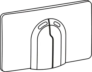 Alleen Vandaag Wisa 2100 dualflux bedieningspaneel frontbediend 40x13.5cm DF wit 8050420730