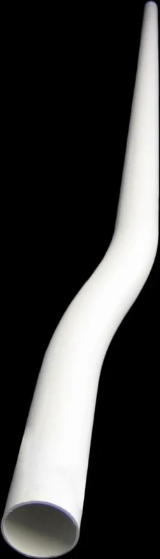 Wisa Valpijpbocht, voor W285, 90° graden, 1-delig, sprong naar achteren, 34mm sprong, 32mm diameter, 1550mm lengte, kunststof, wit Veilige Betaling