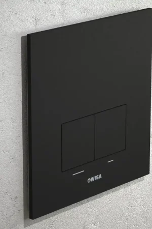 Flitsaanbieding Wisa XS/XF bedieningspaneel DF aluminium 16x16cm mat zwart 8050430338