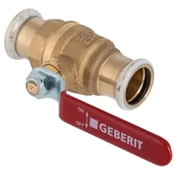 Flitsaanbieding Geberit Mapress C-staal opbouw afsluiter messing 42 mm 94927