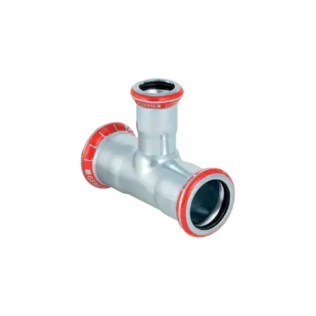 Geberit Mapress C-staal verloop T-stuk 76,1-54-76,1 Hoge Kwaliteit