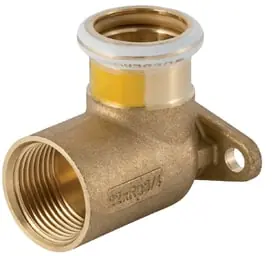 Geberit Mapress koper gas messing muurplaat L=43 mm 15-Rp1/2" Hoge Kwaliteit
