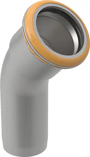 Geberit Mapress Therm rvs bocht 45 gr spie-sok 54 mm Flitsaanbieding