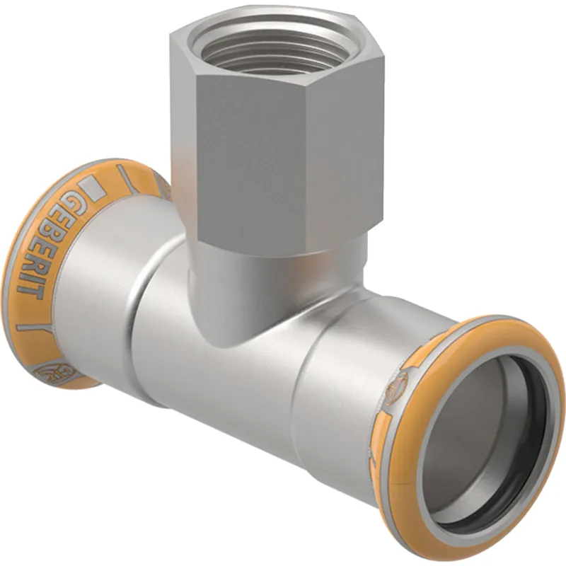 Geberit Mapress Therm rvs overgang T-stuk BI 28-Rp1/2"-28 Lage Prijs