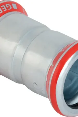 Beste Prijs Geberit Mapress sok, recht, 1-delig, C-staal, met CIIR afdichtring, 22mm x 22mm (persmof x persmof) 22004