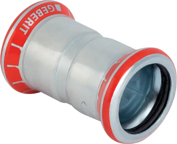 Beste Prijs Geberit Mapress sok, recht, 1-delig, C-staal, met CIIR afdichtring, 22mm x 22mm (persmof x persmof) 22004
