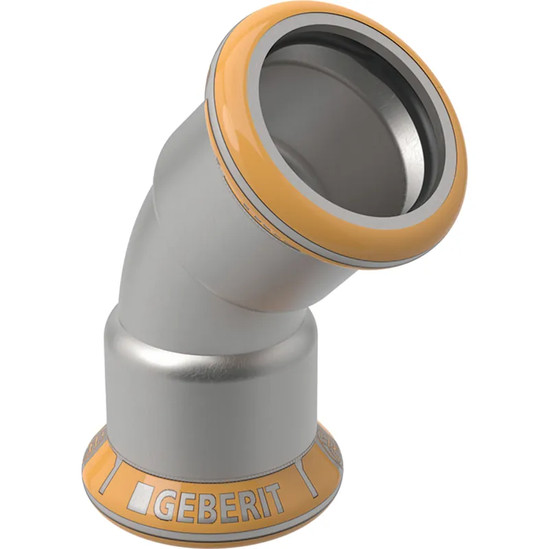Aanbieding Geberit Mapress Therm rvs bocht 45 gr 28 mm