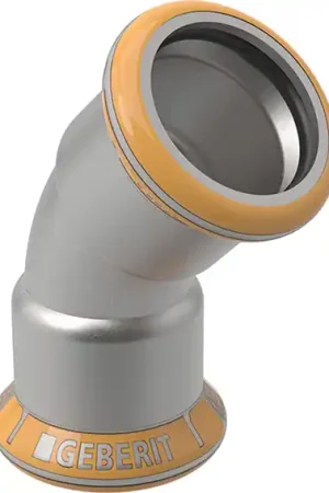 Betrouwbaar Geberit Mapress Therm rvs bocht 45 gr 54 mm