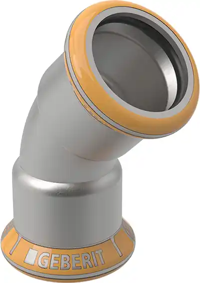 Lage Kosten Geberit Mapress Therm rvs bocht 45 gr 76,1 mm
