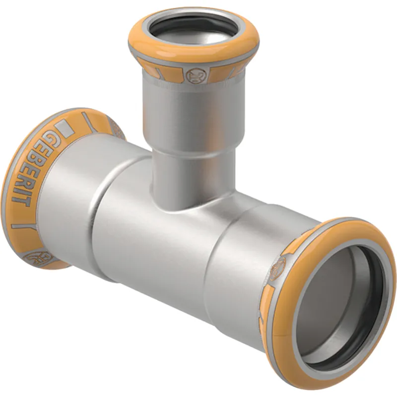 Geberit Mapress Therm rvs verloop T-stuk 35-22-35 Op = Op