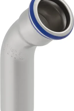 Alleen Vandaag Geberit Mapress, Bocht, 45 graden, 1-delig, RVS 316, met CIIR afdichtring, 76,1mm x 76,1mm (schuifeind x persmof)