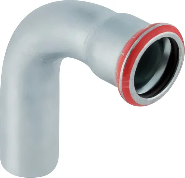 Geberit Mapress, Bocht, 90 graden, 1-delig, C-staal, met CIIR afdichtring, 22mm x 22mm (schuifeind x persmof) Lage Prijs