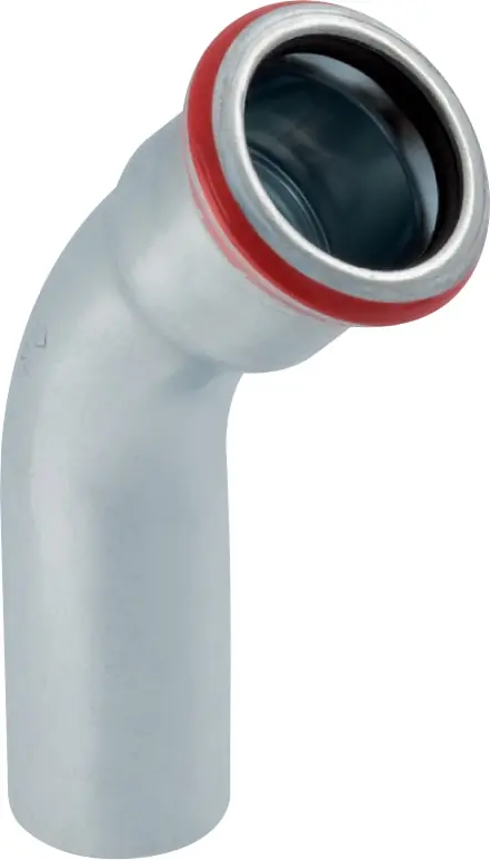 Nu Kopen Geberit Mapress, Bocht, 45 graden, 1-delig, C-staal, met CIIR afdichtring, 28mm x 28mm (schuifeind x persmof)