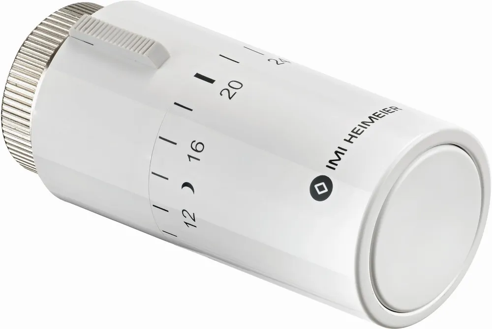 Heimeier Halo thermostaatknop M30x1,5 vloeistofgevuld bereik 6-28°C wit RAL9016 750000500 Tijdelijk Beschikbaar