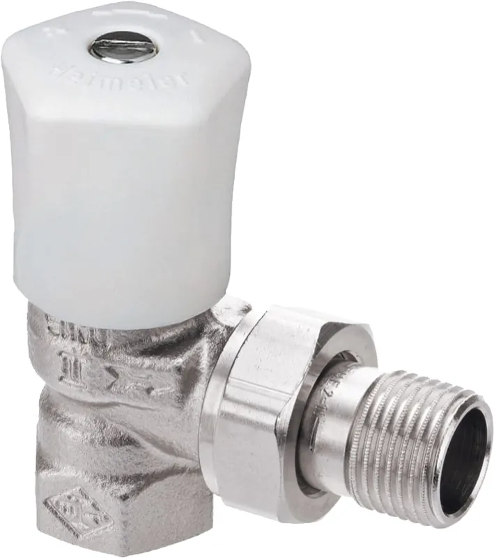 Bestel Nu Heimeier Mikrotherm handbediende radiatorkraan 1/2" haaks 012102500