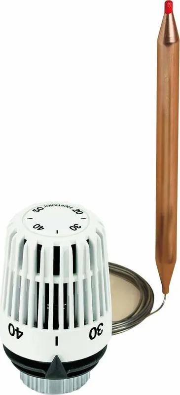 Koop Vandaag Heimeier thermostaatknop M30x1,5 vloeistofgevuld bereik 20-50°C capillair 2m wit RAL9016 6402-00.500