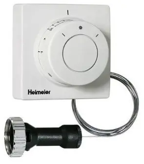 Aanbieding Heimeier thermostaatknop, M30x1,5, vloeistofgevuld, bereik 8-27°C, capillair 2m, wit RAL9016